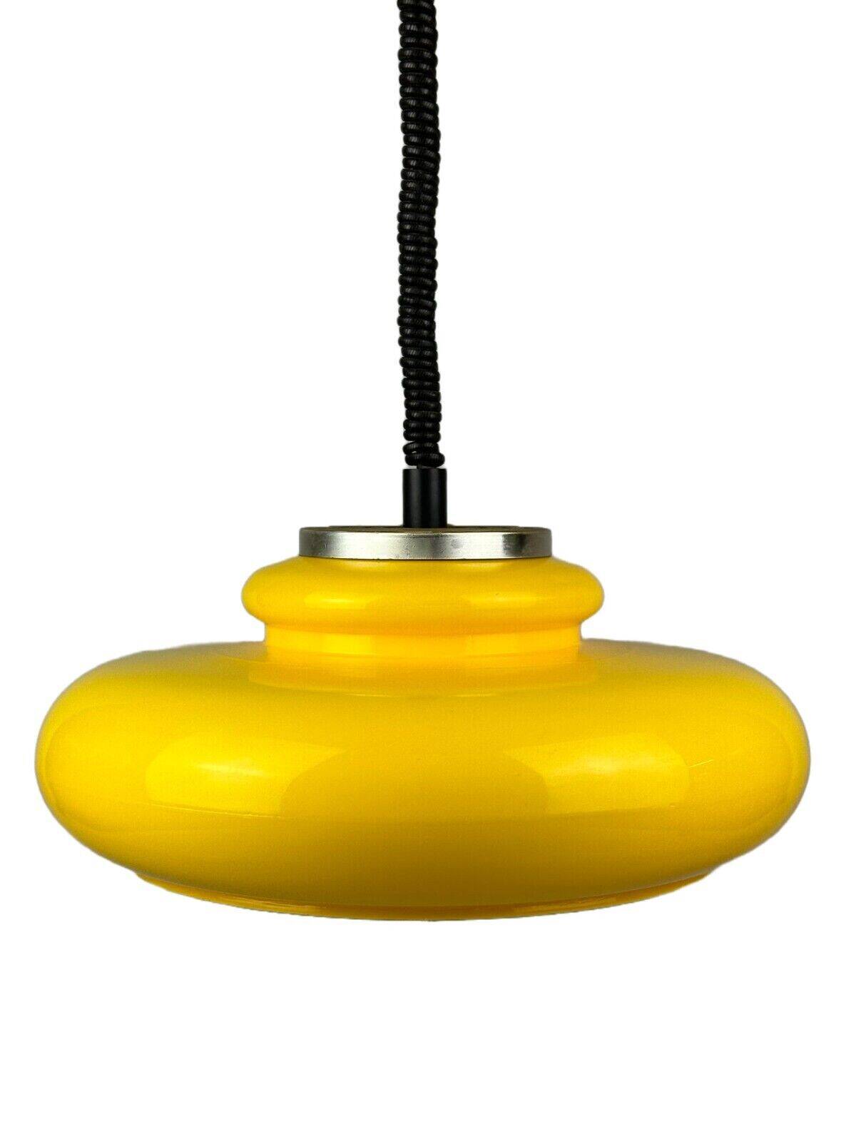 60s 70s ceiling lamp hanging lamp plastic chrome metal space age design