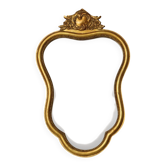 Miroir en bois de style baroque doré français classique 54 cm
