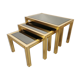 Tables gigognes laiton doré vintage 1970