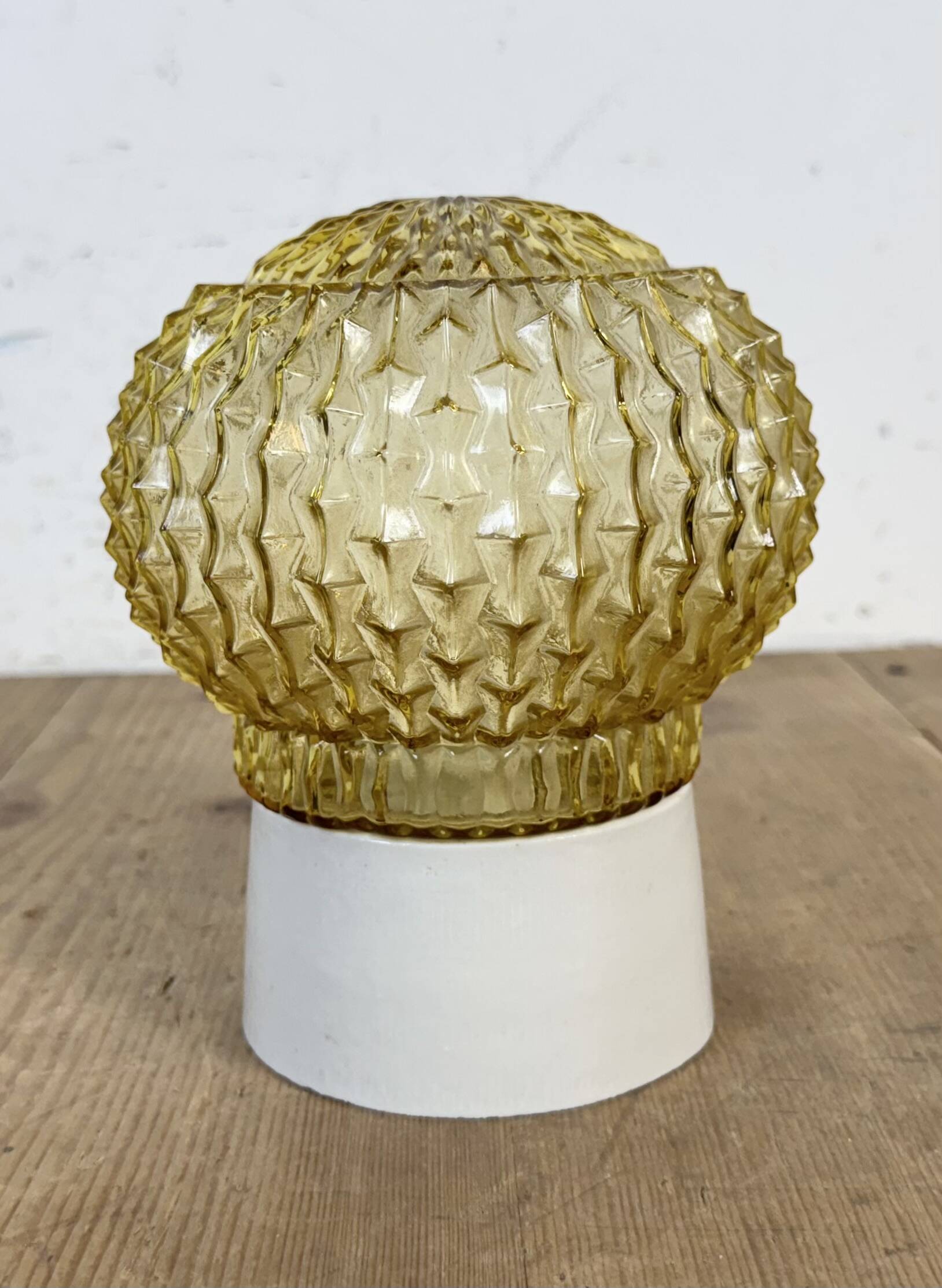 Vintage White Porcelain Ceiling Light, 1970s