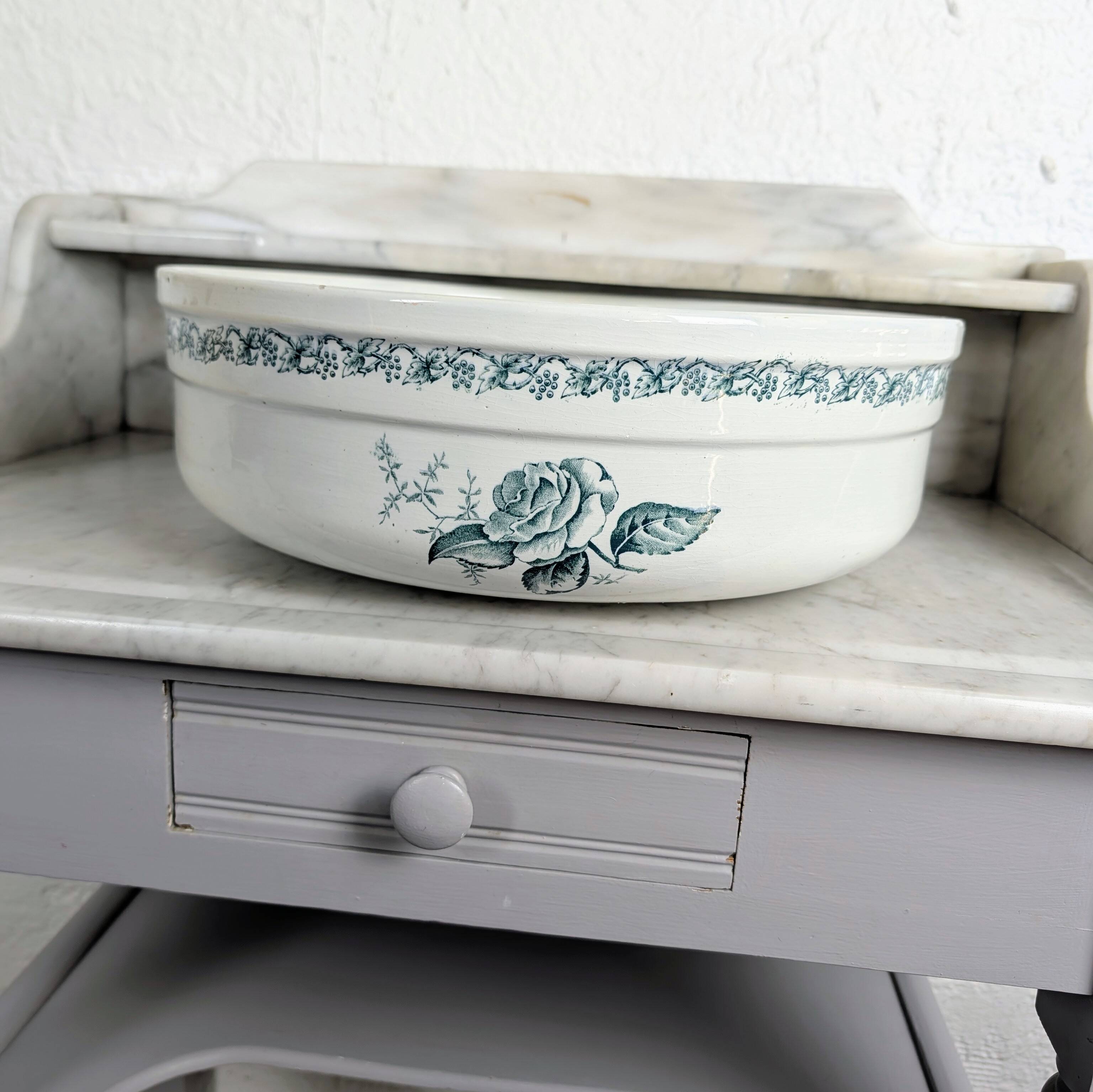 Toilet basin Faïencerie de Castres - "Blackberries" decor