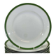 Service de table en porcelaine de Limoges années 60 vert et or - 42 pièces