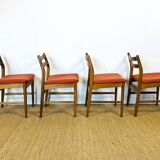 4 Scandinavian teak chairs 1960