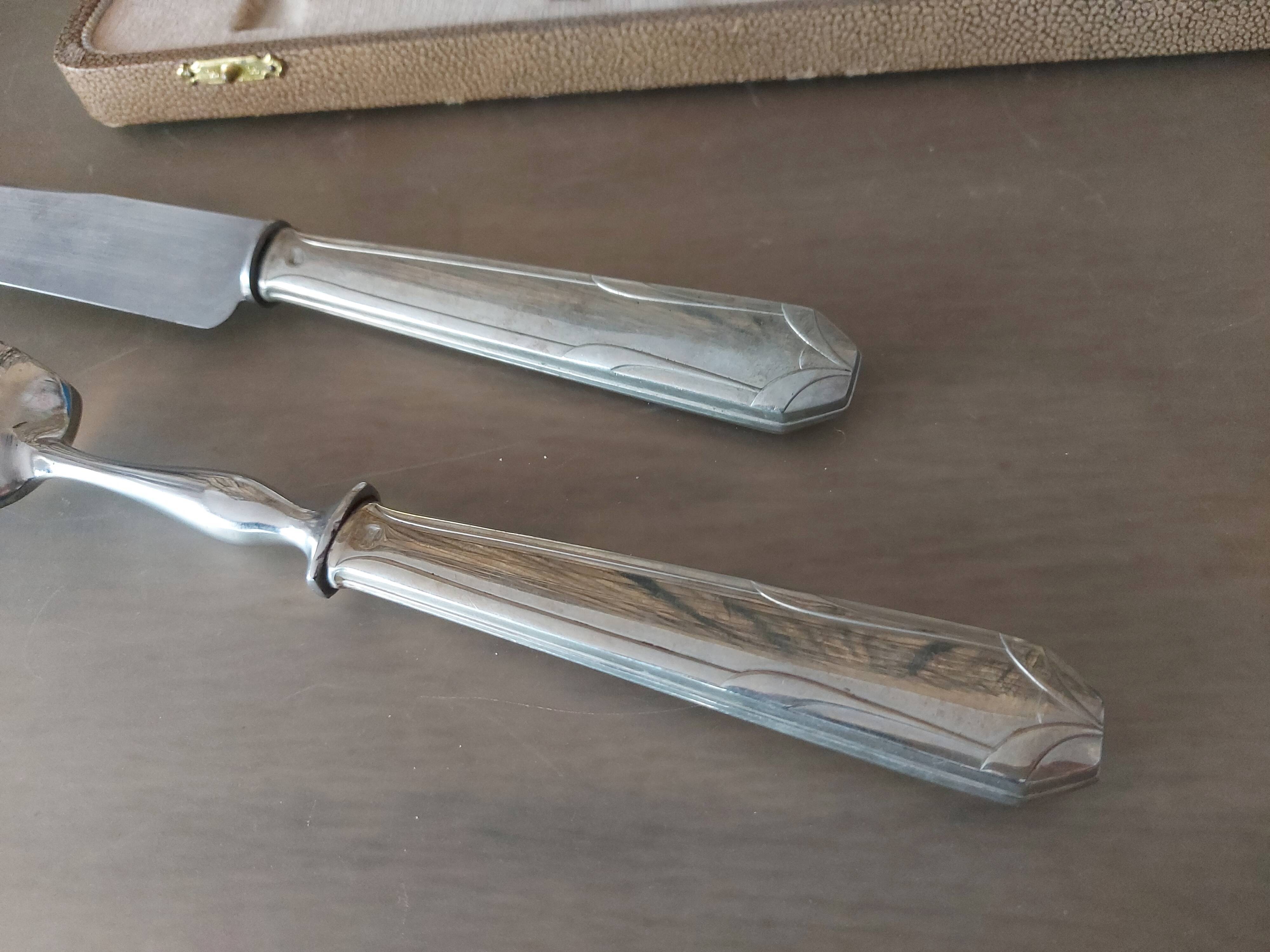 Art Deco silver leg meat serving box