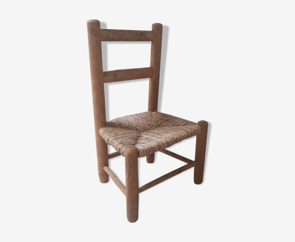 Chaise en bois vintage pour enfant