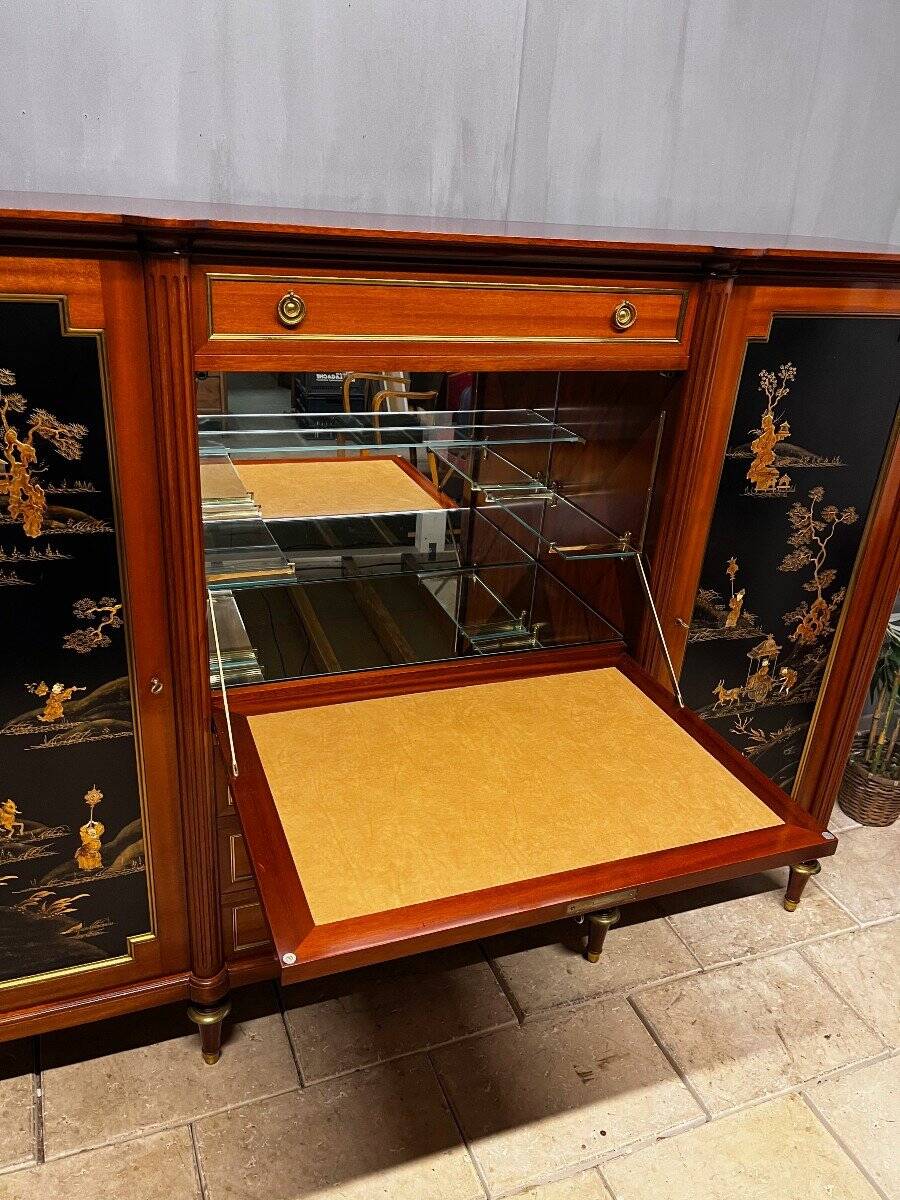 Mahogany sideboard from maison hirch paris bar bookcase