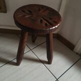 Wooden tripod stab with compass feet