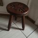 Wooden tripod stab with compass feet