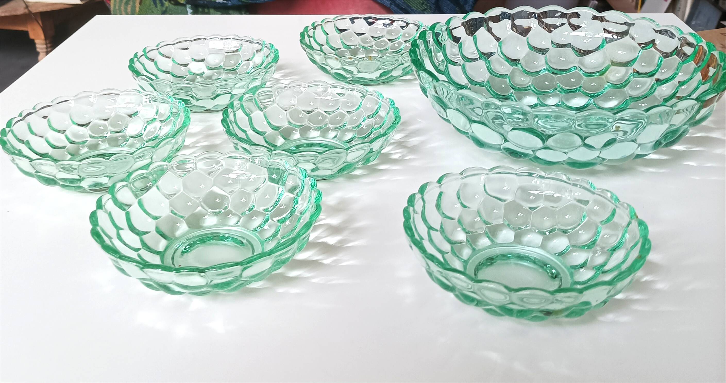 Dessert set signed P. d'Avesn 7 pieces