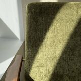 1970s green velvet armchair