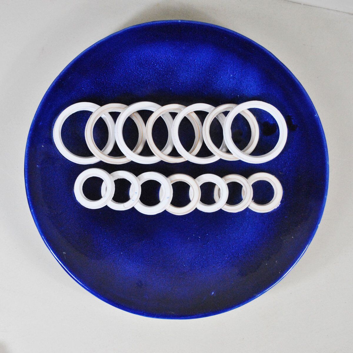 Sculptural ceramic plate by De Pascalis, 1970s