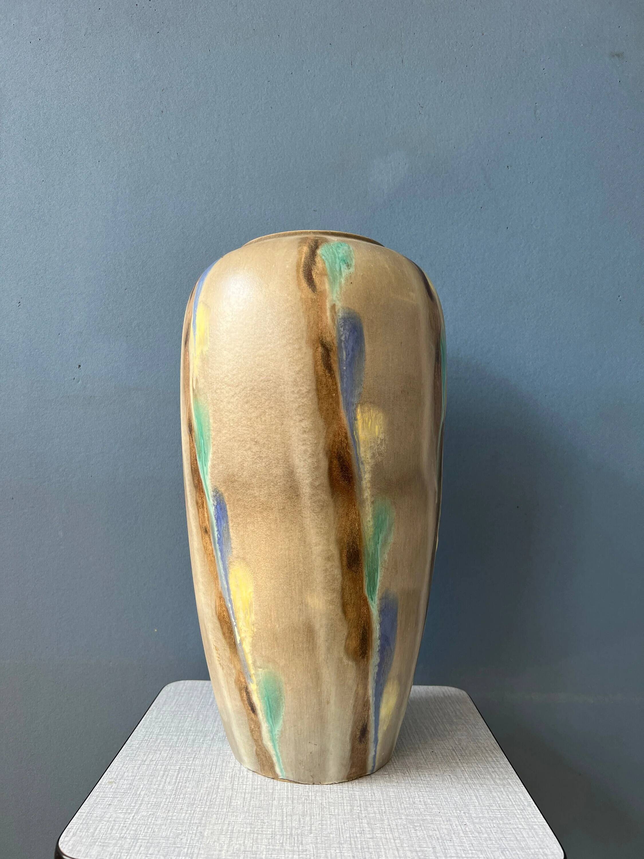 Vase en céramique coloré West Germany