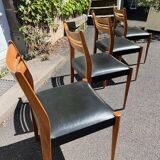 4 vintage Scandinavian teak chairs from the 1960s
