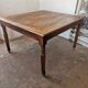 Bistro table in oak and fir, large square.