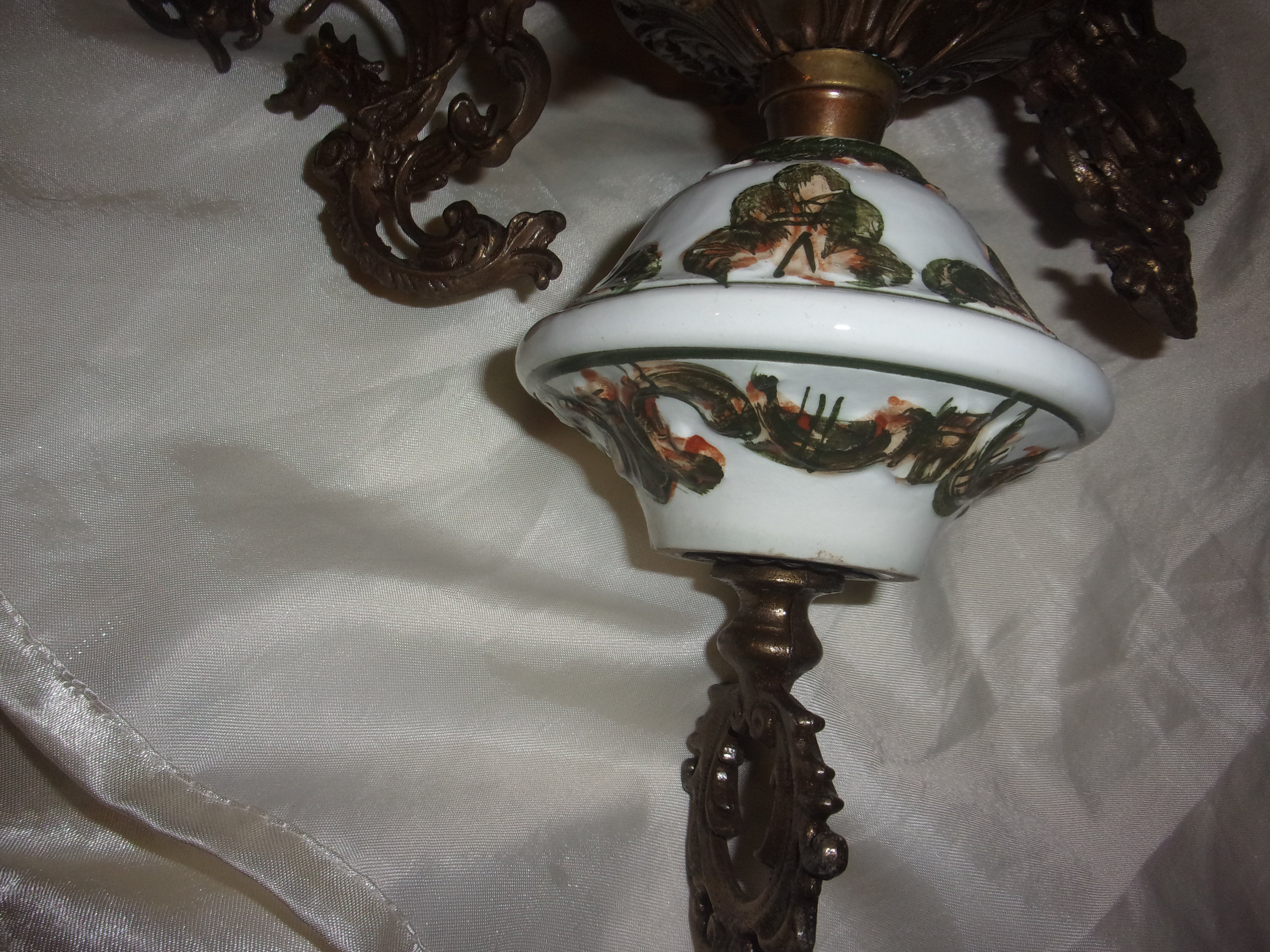 Old bronze chandelier