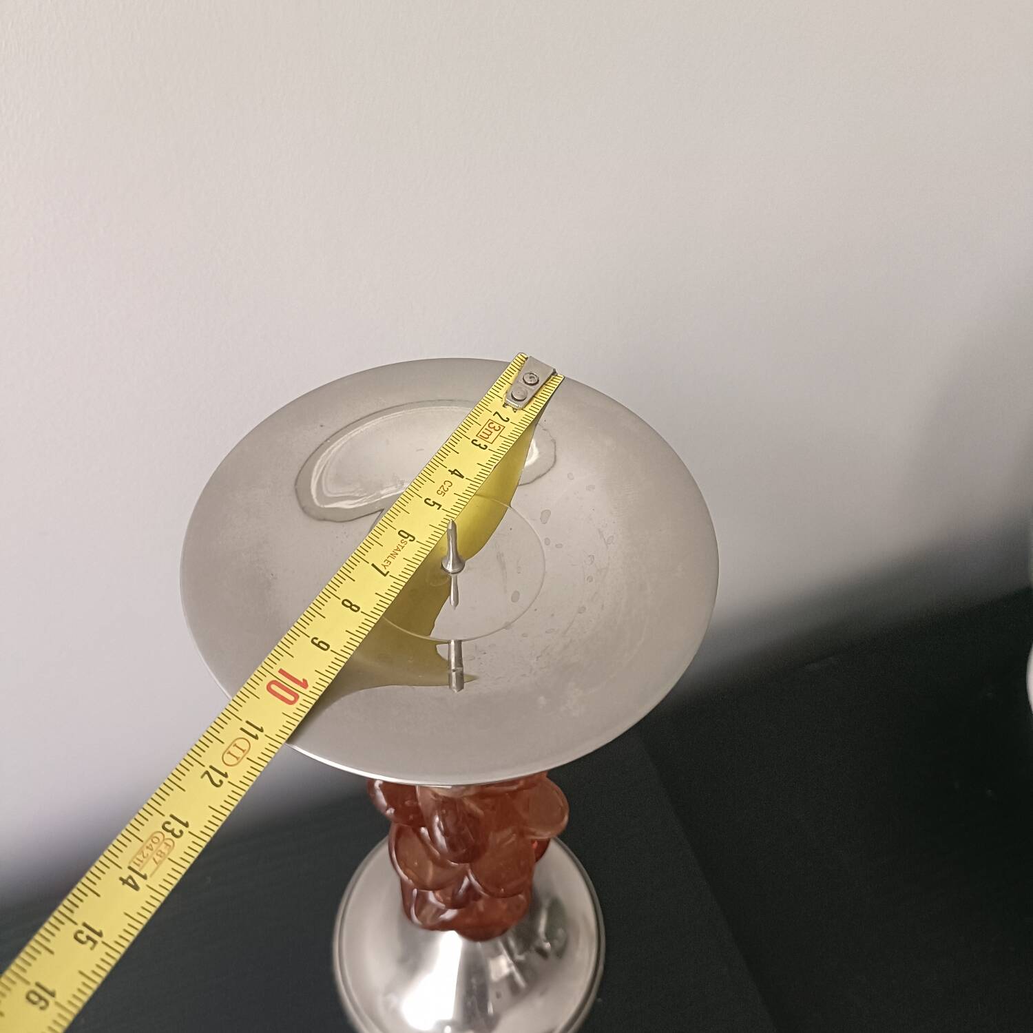 Vintage amber candlestick