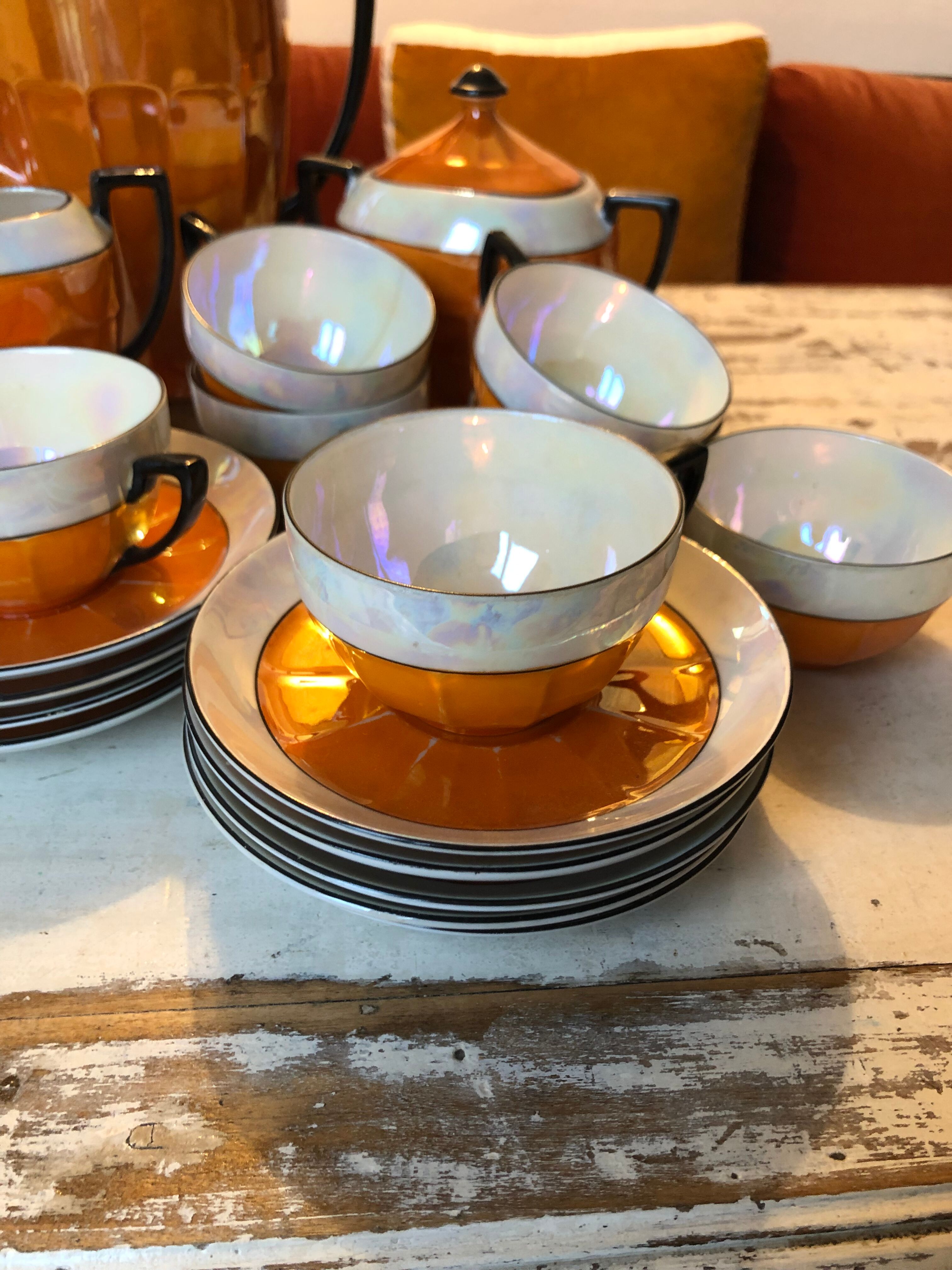 Art Deco porcelain tea set