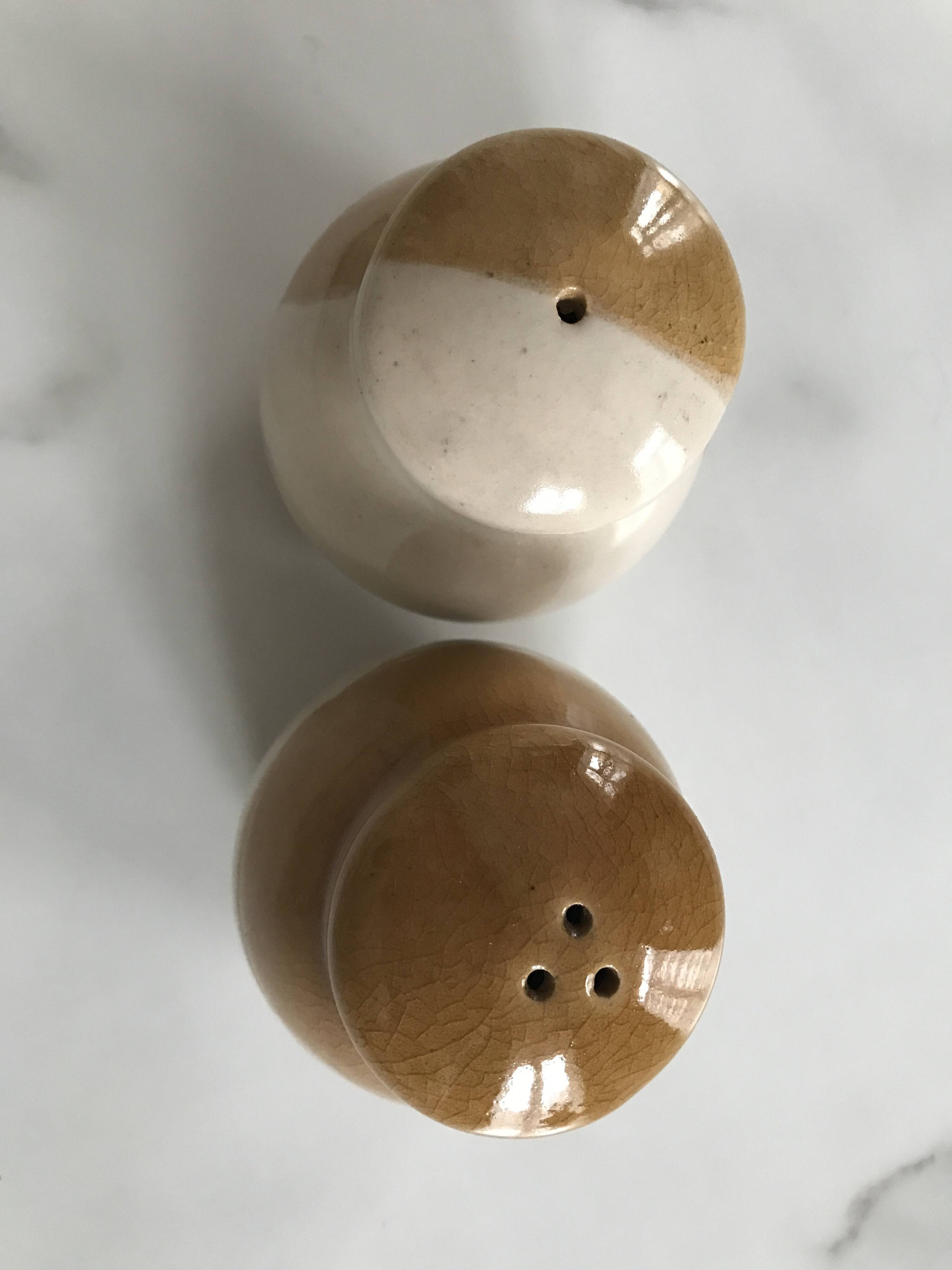 Ceramic salt and pepper shaker set