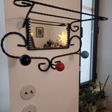 Wrought iron coat rack