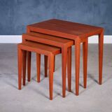 Nest of Teak Tables by Severin Hansen for Haslev Møbelfabrik, 1950s, Set of 3