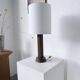 1940s Art Deco oak desk lamp