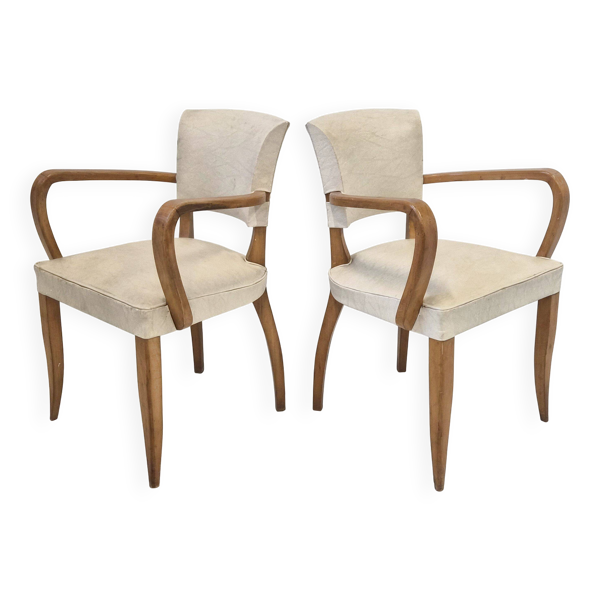Paire de fauteuils bridge 1950 vintage — Beyit