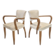Paire de fauteuils bridge 1950 vintage