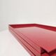 Vintage Italian Red Metal Trays / Mid-Century Modern Decorative Servin