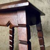 Mid-Century XX Oak Stool or Side Table