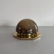 Octagonal ceiling light in brown glass and brass base by Limburg, 1960s, Germany.
