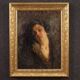 19th century Italian Impressionist female portrait painting
