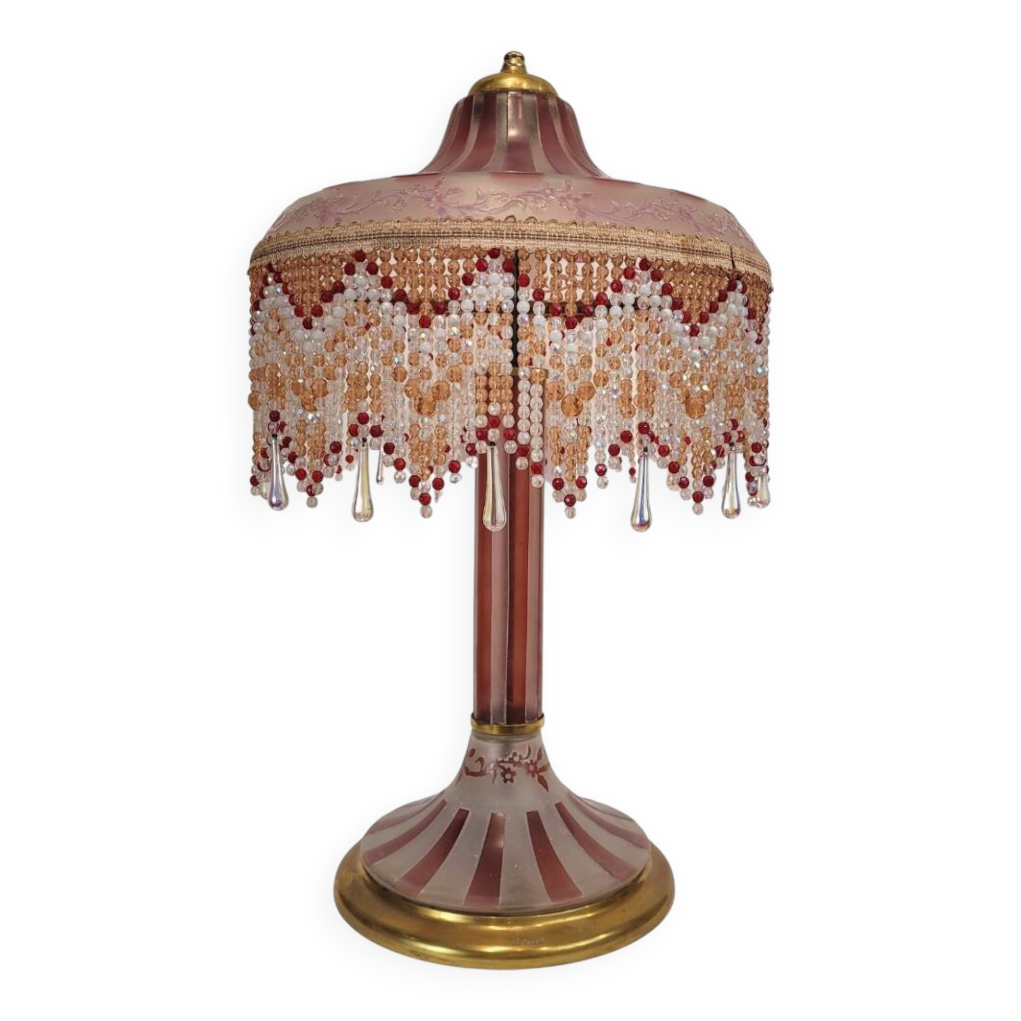 Table lamp, firmed Suberville, Art Nouveau, double glass, s. xx
