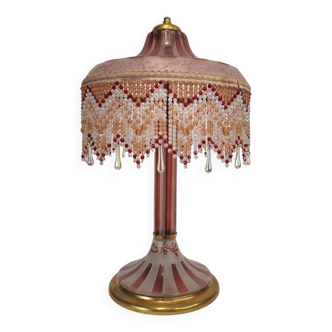 Lampe de table Art Nouveau en verre par Suberville, XXème s.
