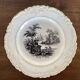 Antique pipe plate david johnston bordeaux 19th century