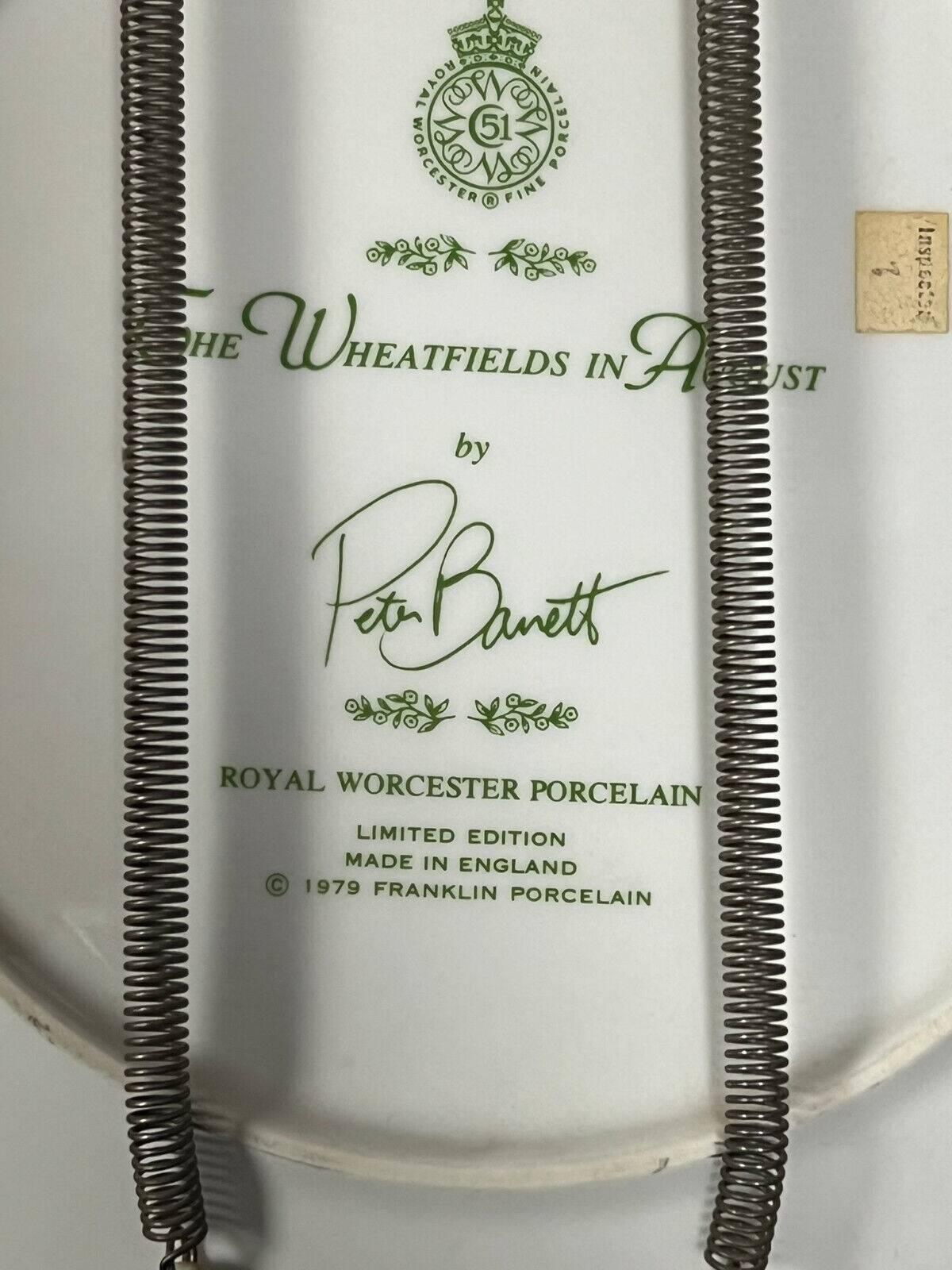 Peter Banett: collection of 12 painted porcelain wall plates