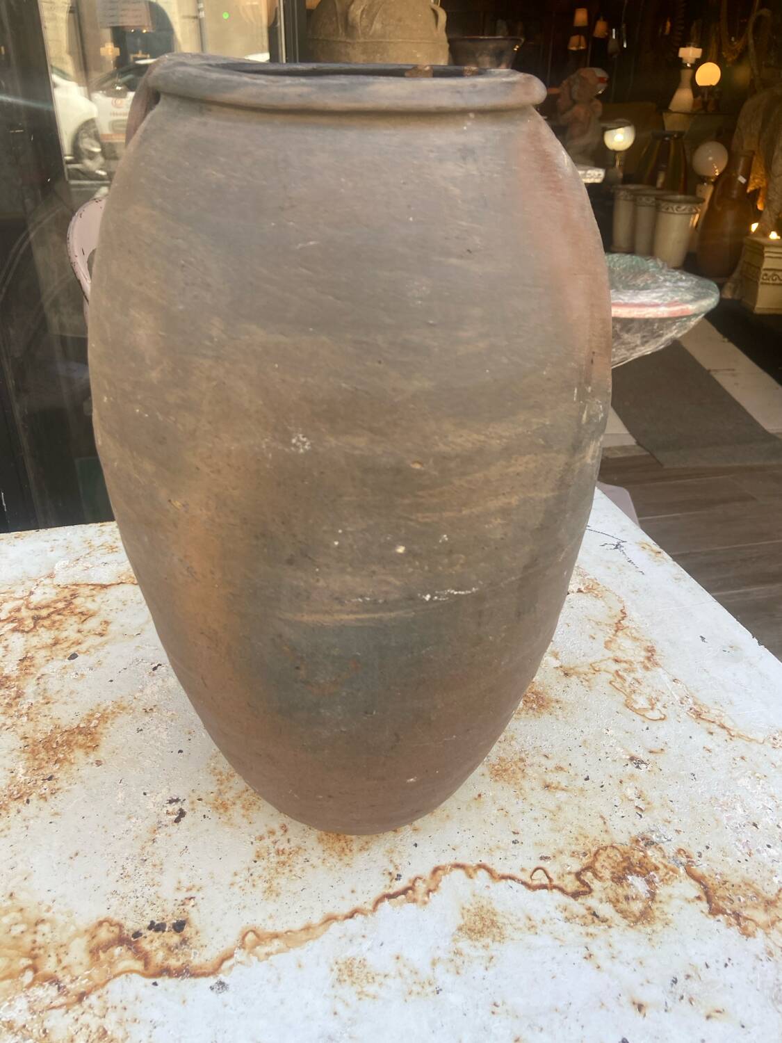 Large old terracotta vase