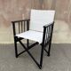 Foldable Steward's chair in wood painted black