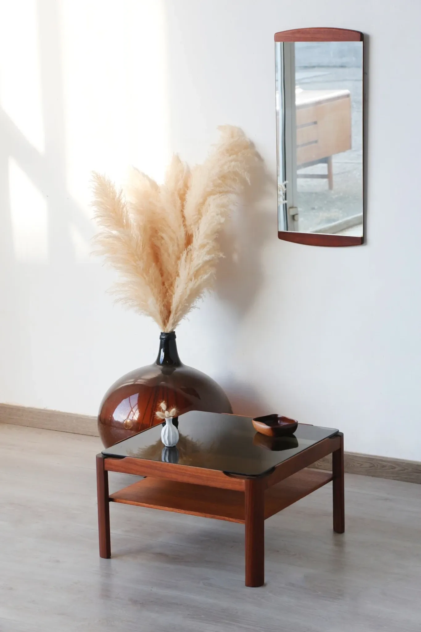 Vintage square coffee table – Solid teak – Myer