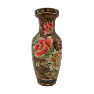 Flowered ceramic vase