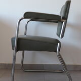 Industrial roneo armchair gray 50s/60s