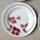Lot of 6 to Digoin Sarreguemines dessert plates, model Clematis