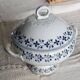 Antique soup tureen Moulin des Loups Bluebell series