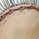 Vintage sun mirror - rattan / wicker - 1970