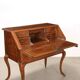 Antique writing desk in walnut with drawers and inlays, Italy, 18th century.