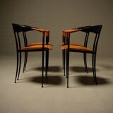 Set of 4 Post Modern Dining Chairs by Tetide Italy 1980s