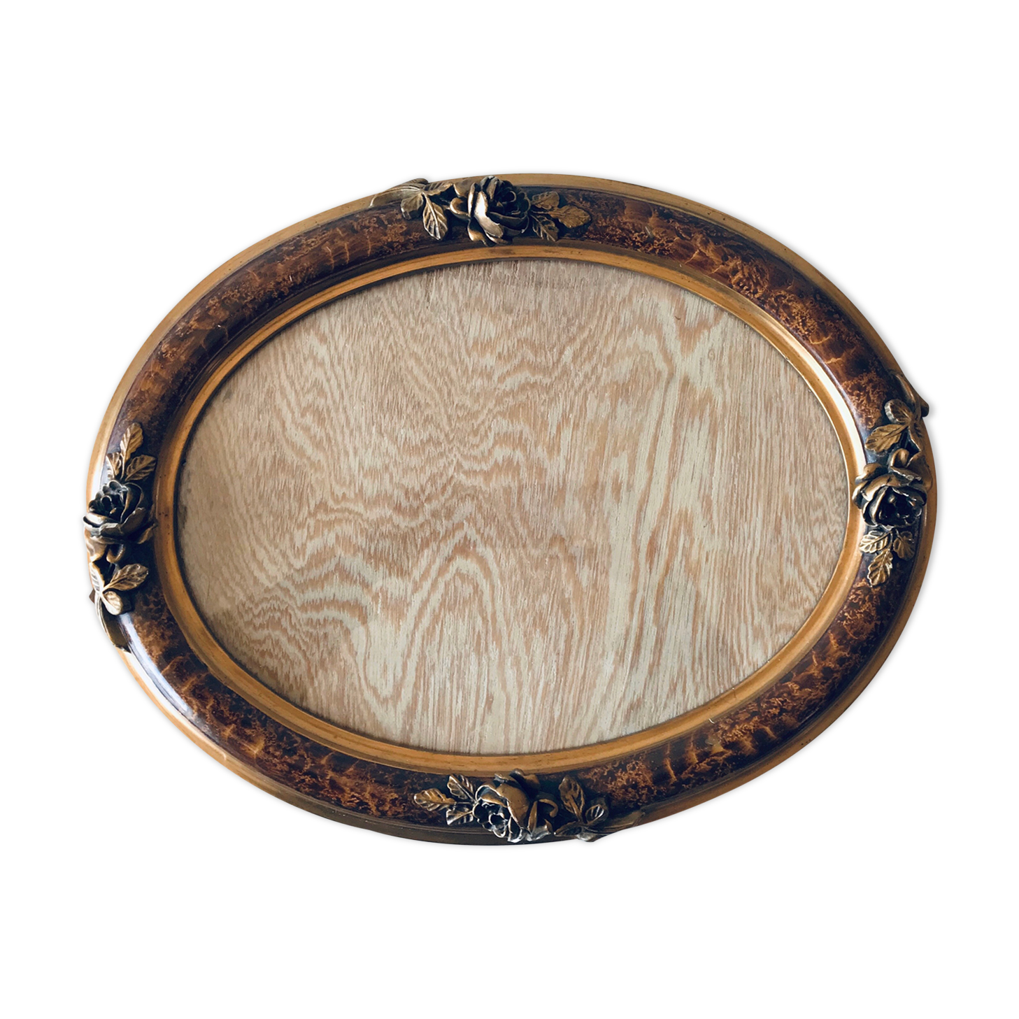 Golden old oval frame