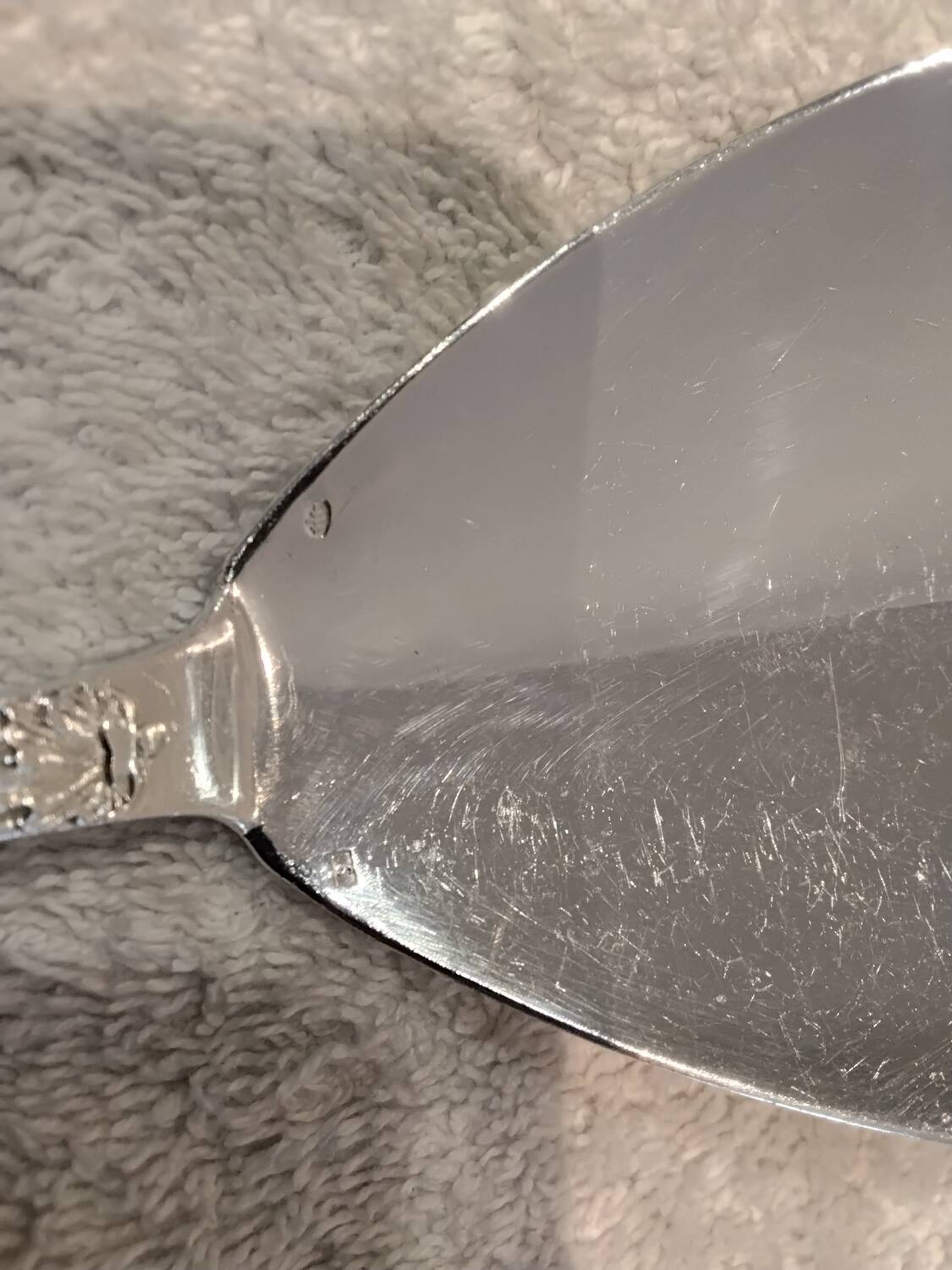 Rice serving shovel silver plated metal goldsmith cross Lorraine style LXV