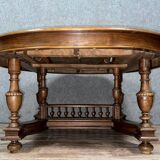 Solid oak Renaissance table with extensions circa 1850 (320 cm)