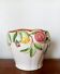 Cache-pot vintage en céramique à décor de fleurs