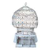 White retro bird cage